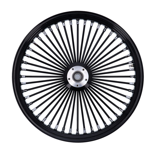 Mcs Radial 48 Fat Spoke Front Wheel 3.50 X 23 Df Black Custom Applicat