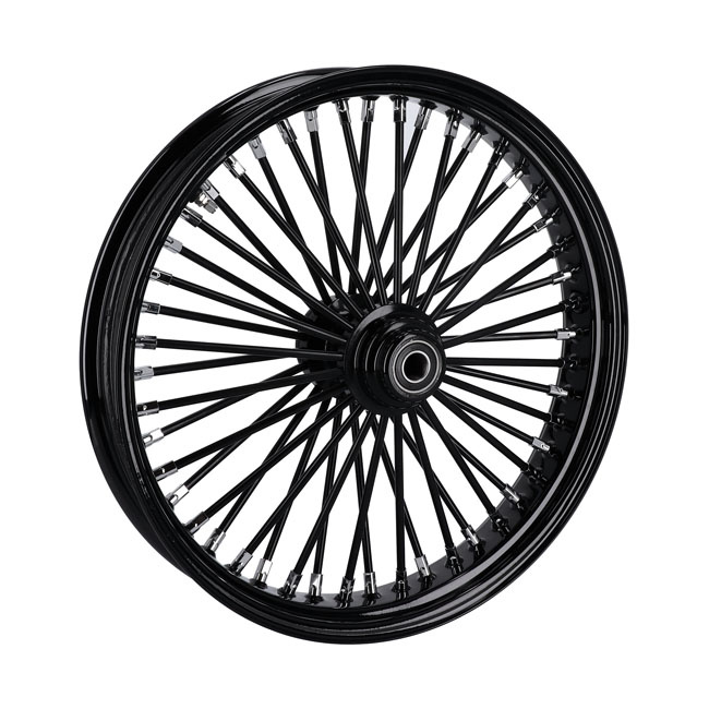 Mcs Radial 48 Fat Spoke Front Wheel 3.50 X 21 Sf Black 04-05 Fxdwg Sf