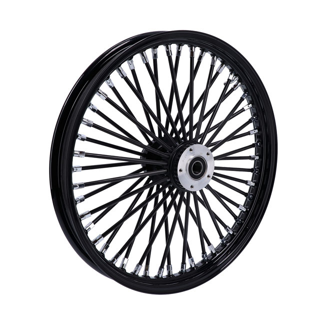 Mcs Radial 48 Fat Spoke Front Wheel 2.15 X 21 Sf Black 04-05 Fxdwg Sf