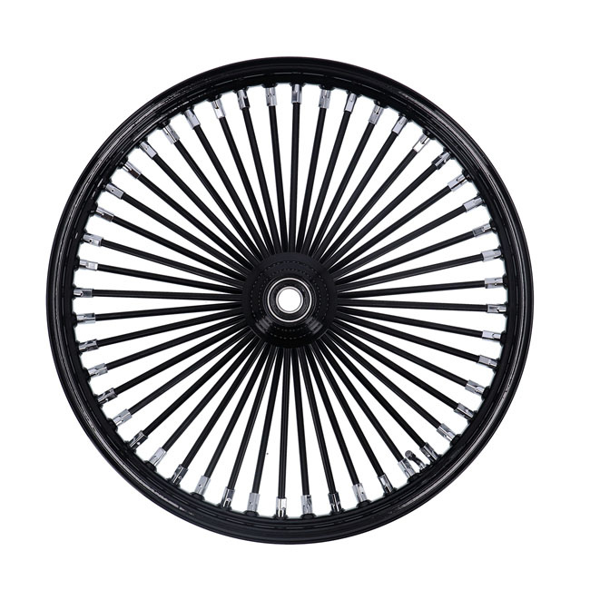 Mcs Radial 48 Fat Spoke Front Wheel 2.15 X 21 Sf Black 04-05 Fxdwg Sf