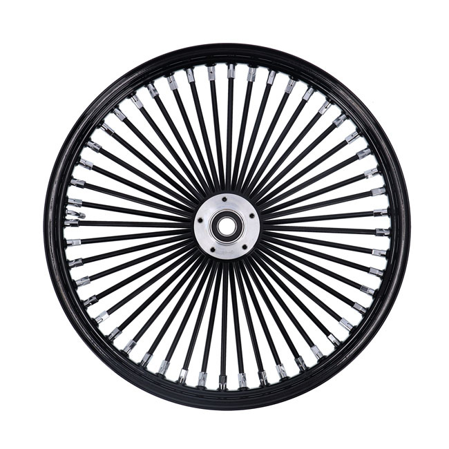 Mcs Radial 48 Fat Spoke Front Wheel 2.15 X 21 Sf Black 04-05 Fxdwg Sf