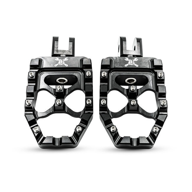 Burly, M8 MX Evolution foot pegs. Black