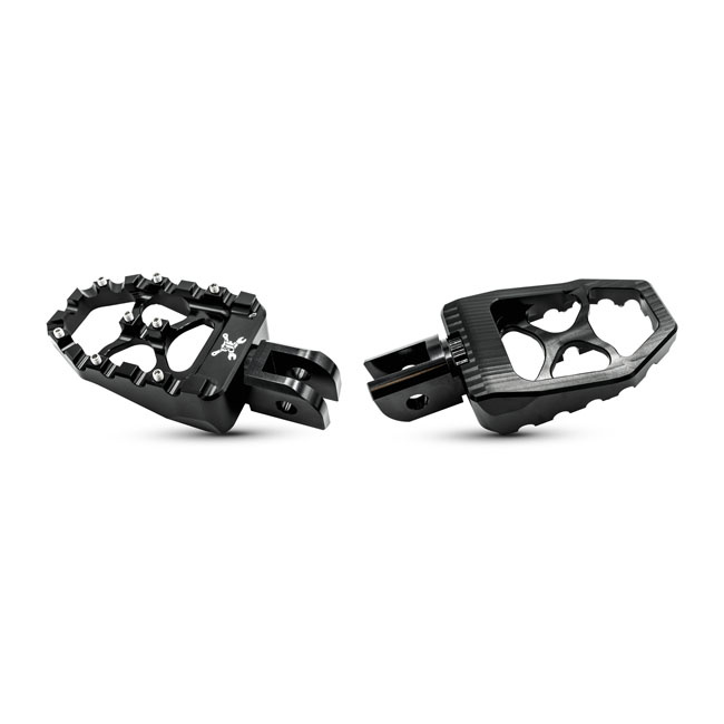 Burly, M8 MX Evolution foot pegs. Black