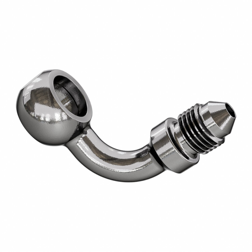 Goodridge Banjo fitting 3/8, 90 degree, 10mm Fits straight to Goodridg