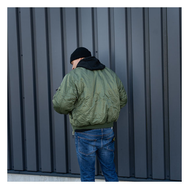 Ma-1 Bomber Flight Jacket Green Size 2Xl 100% Nylon