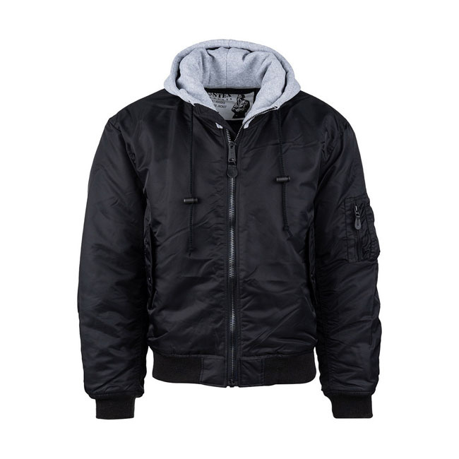 Ma-1 Hooded Bomber Jack Black Size S Introducing Our Stylish And Authe