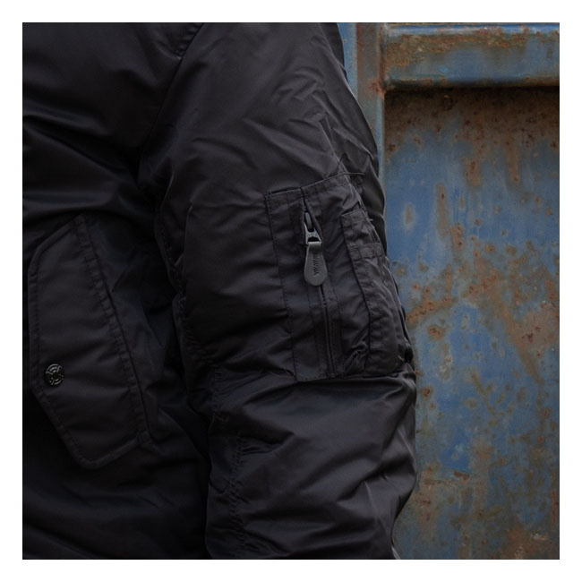 Ma-1 Hooded Bomber Jack Black Size S Introducing Our Stylish And Authe