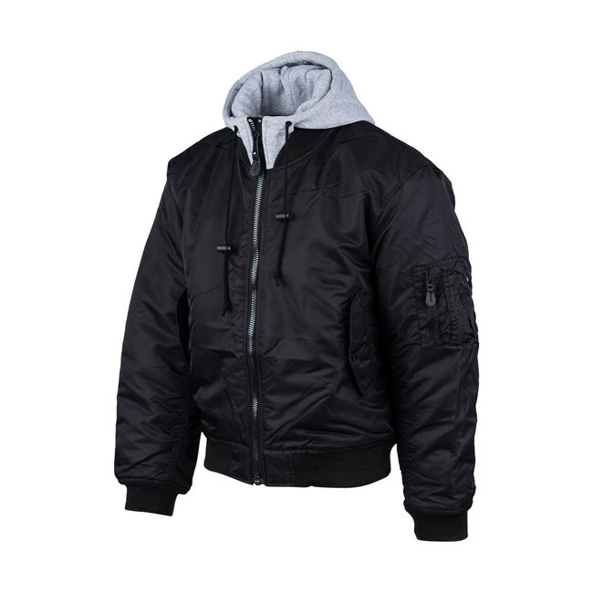 Ma-1 Hooded Bomber Jack Black