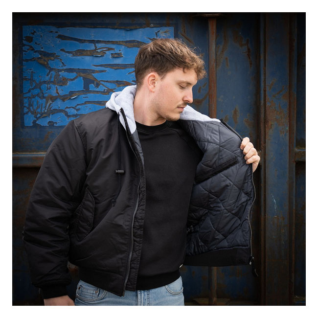 Ma-1 Hooded Bomber Jack Black
