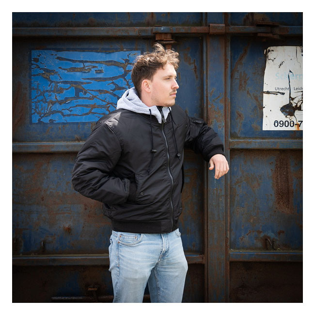 Ma-1 Hooded Bomber Jack Black Size 2Xl Introducing Our Stylish And Aut