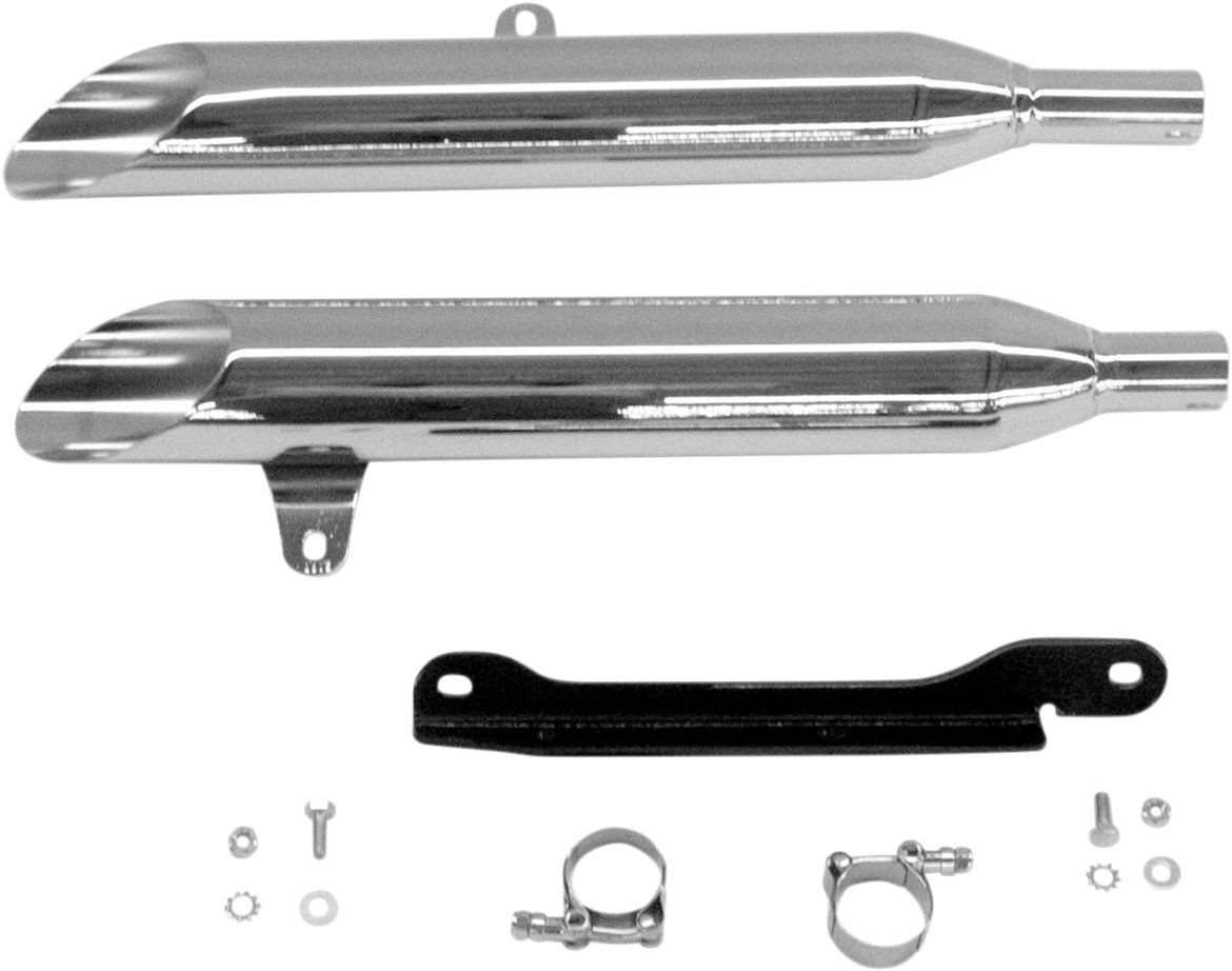 Cobra Muffler Slip-On With Slash Cut Tip Chrome Blvd Muff S/C Roadstar