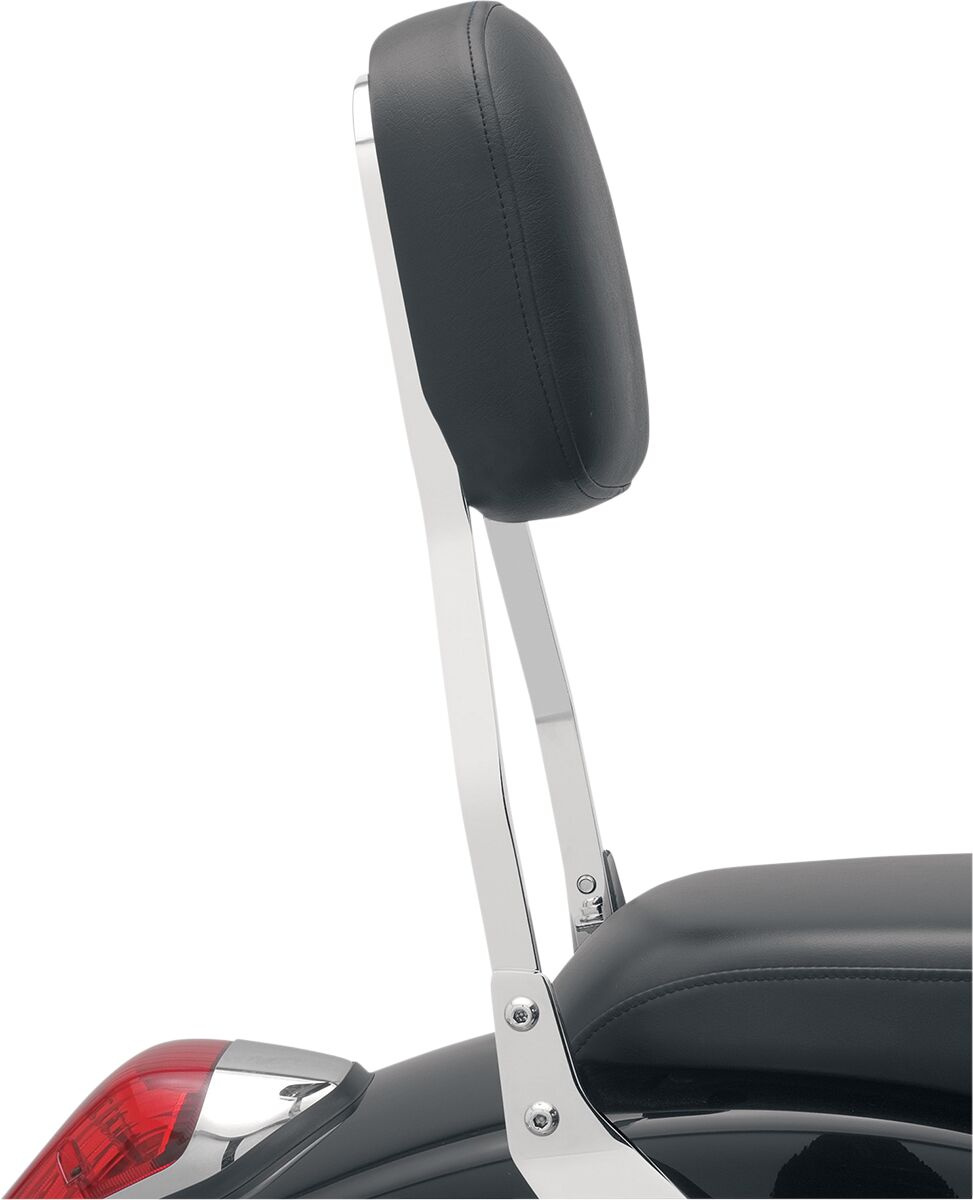 Cobra Short Square Sissy Bar With Pad Chrome Sissy Bar W/Pad Ace Shrt