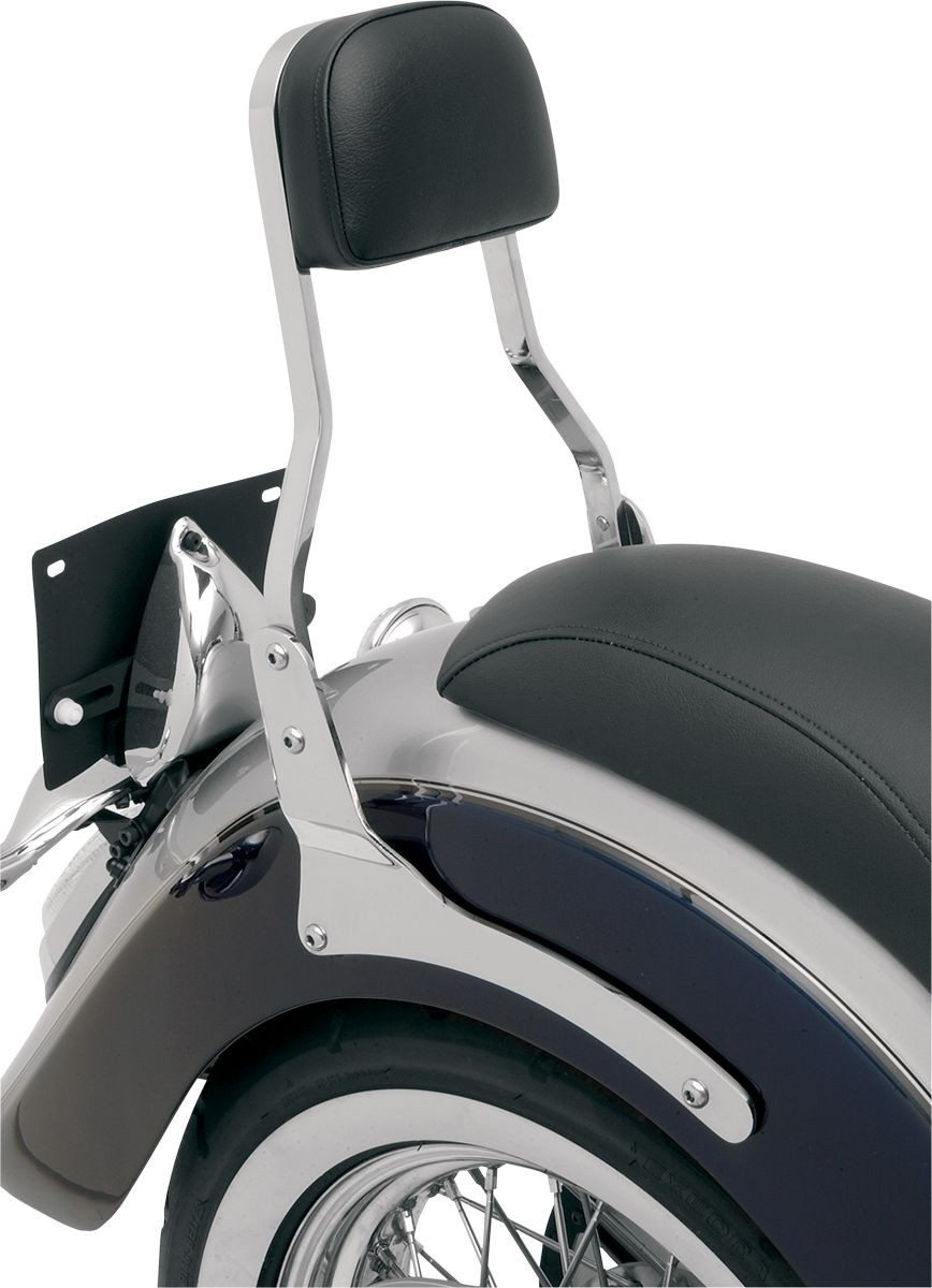 Cobra Short Square Sissy Bar With Pad Chrome Sissy Bar W/Pd Rdstr Shrt