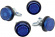 Chris Products Mini Reflectors 4-Blue Mini Reflectors 4-Blue