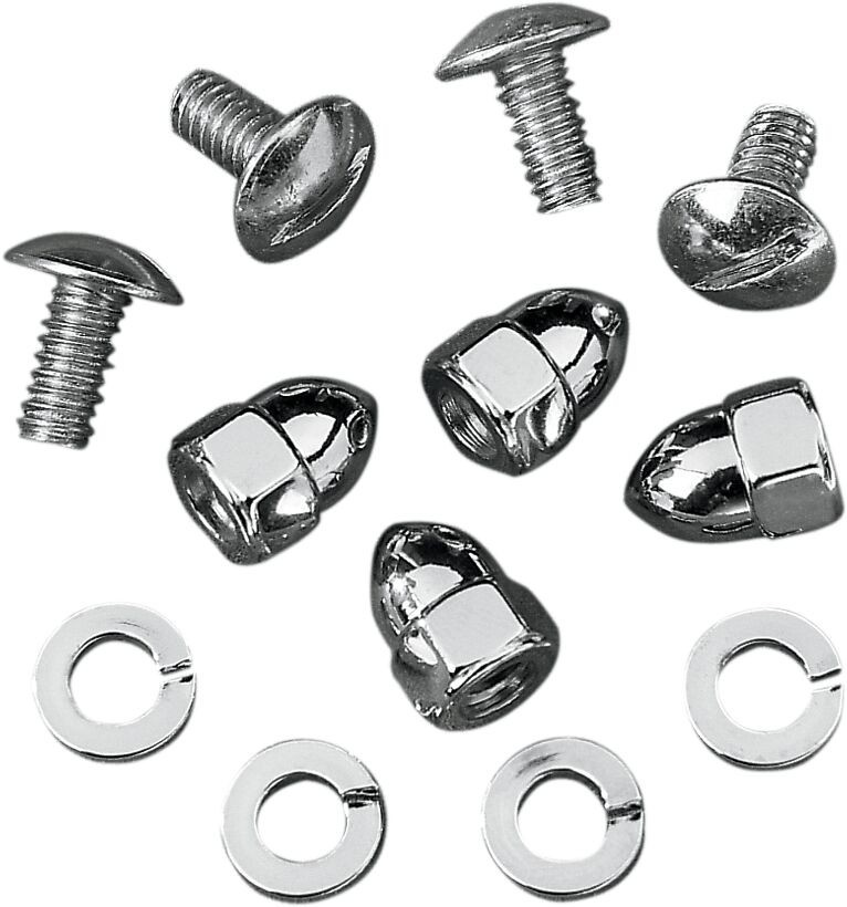 Drag Specialties License Plate Acorn Set License Plate Set Acorn