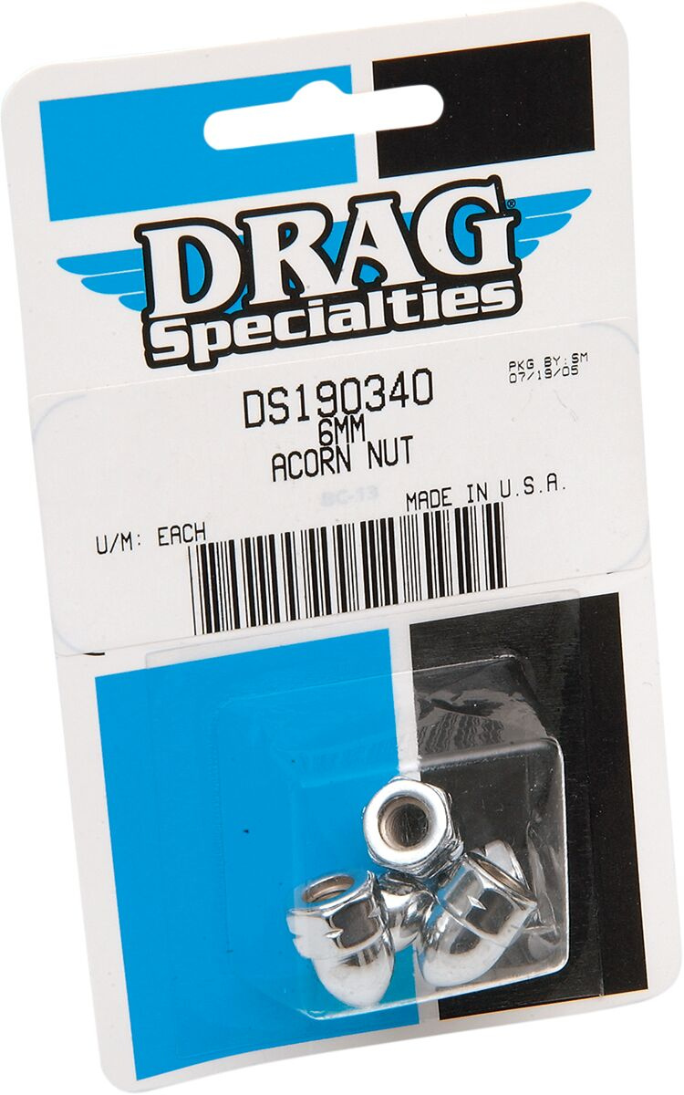 Drag Specialties Acorn Nut Chrome 6Mm Acorn 6 Mm (5)
