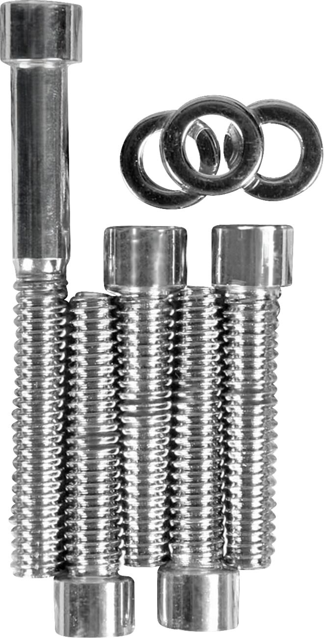 Drag Specialties Chrome Socket-Head Transmission Top Cover Bolt Kit Sm