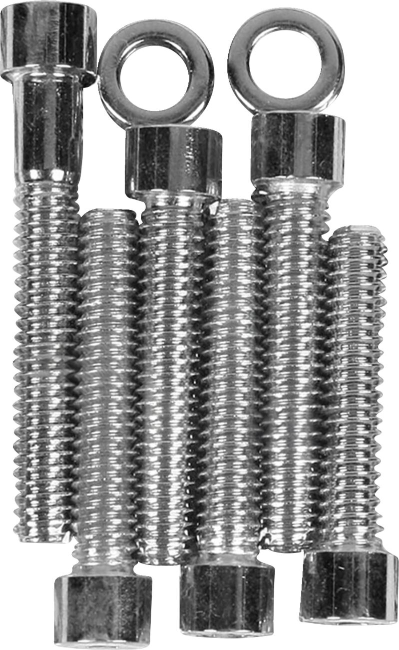 Drag Specialties Chrome Socket-Head Cam Cover Bolt Kit Smooth Sm Sckt