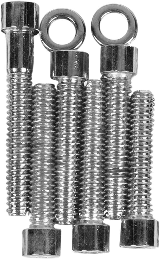 Drag Specialties Chrome Socket-Head Cam Cover Bolt Kit Smooth Sm Sckt