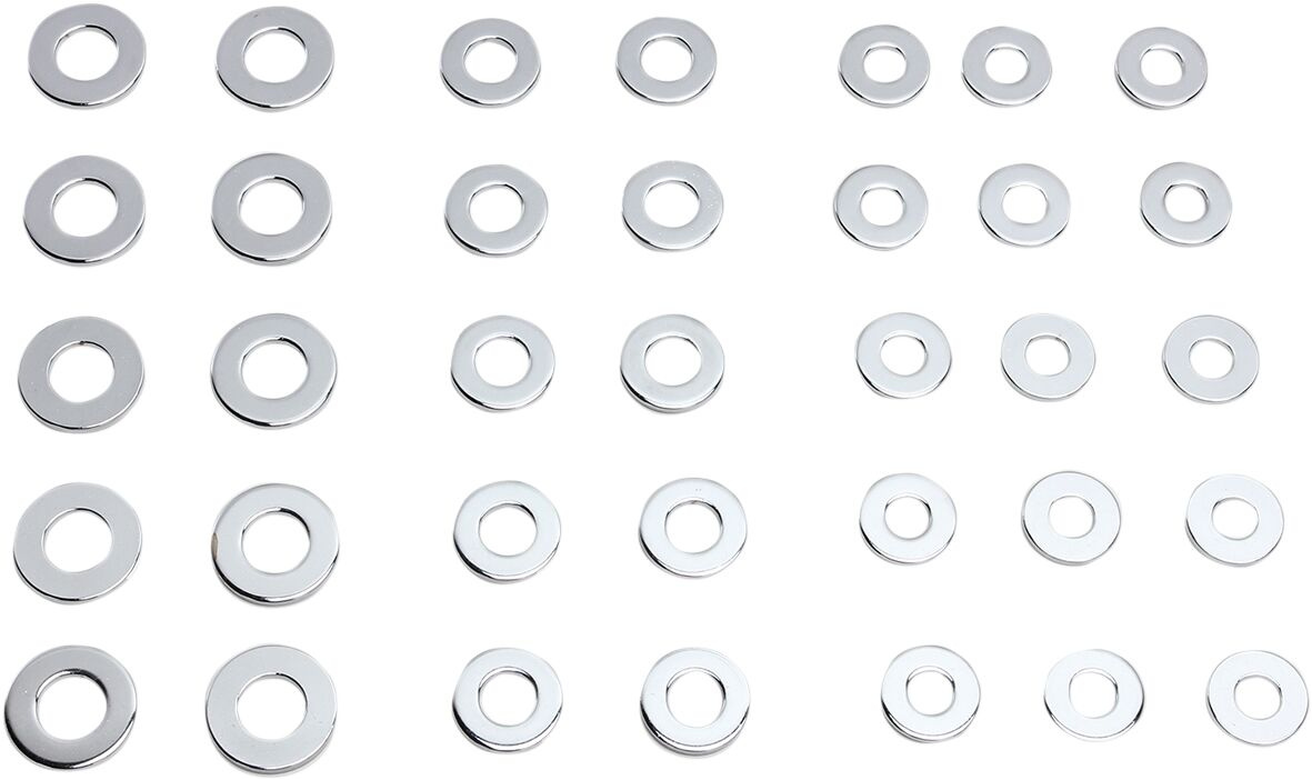Drag Specialties Flat Washer Kit Chrome Chr S.A.E.Washr Kt (35)