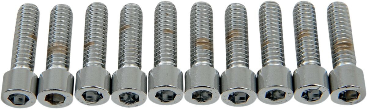 Drag Specialties Socket-Head Bolt 1/4-20X0.875 Smooth Chrome 1/4-20 X