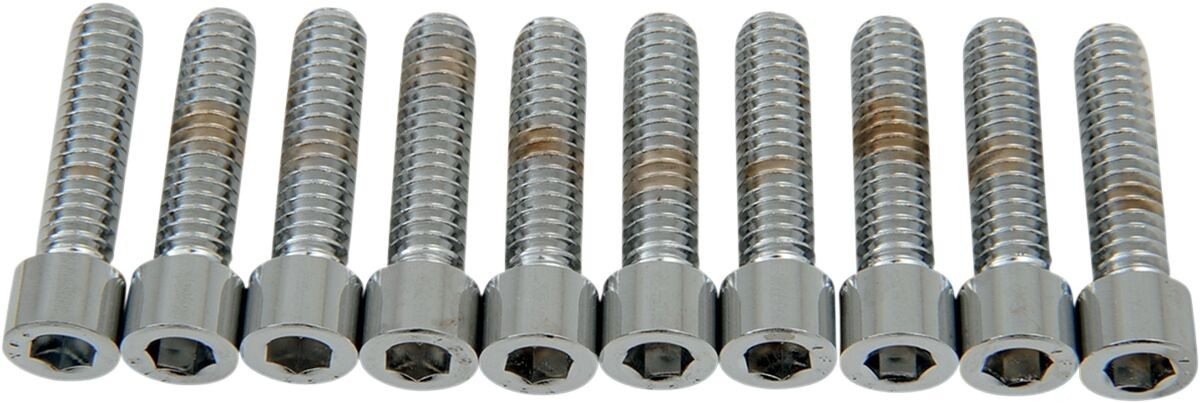 Drag Specialties Socket-Head Bolt 1/4-20X1 Smooth Chrome 1/4-20 X 1 Sm