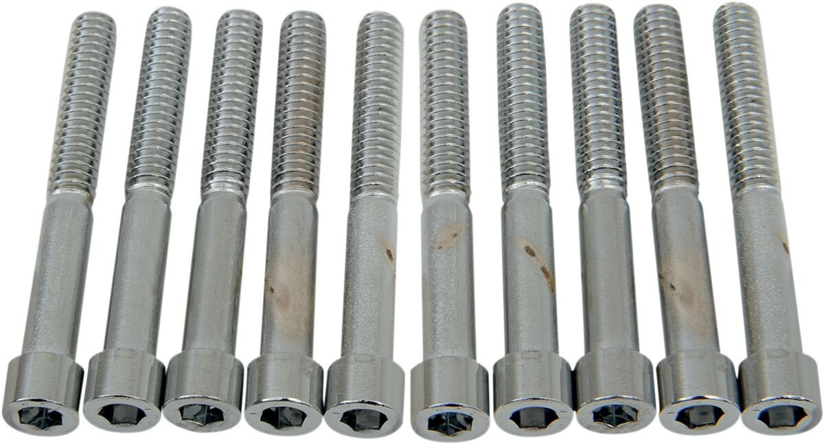 Drag Specialties Socket-Head Bolt 1/4-20X2 Smooth Chrome 1/4-20 X 2 Sm