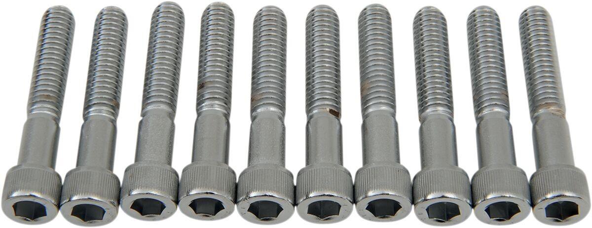 Drag Specialties Socket-Head Bolt 5/16-18X1.75 Knurled Chrome 5/16-18X