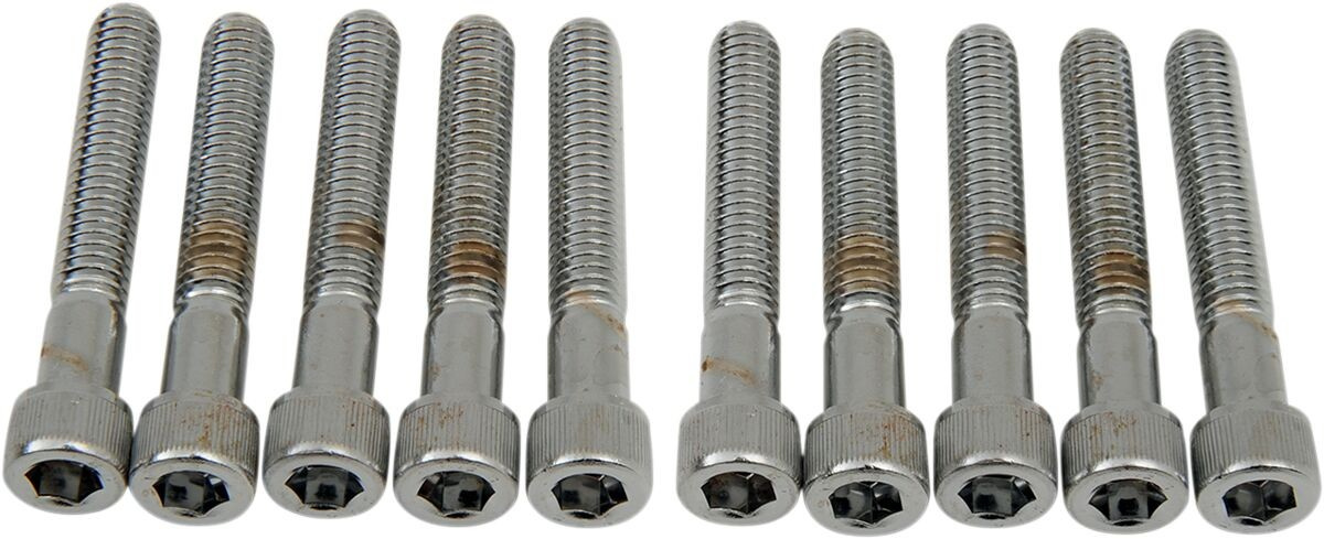 Drag Specialties Socket-Head Bolt 5/16-18X2 Knurled Chrome 5/16-18 X 2
