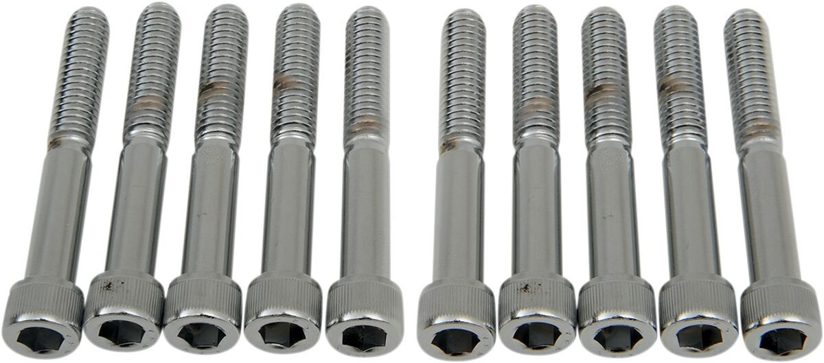Drag Specialties Socket-Head Bolt 5/16-18X2.25 Knurled Chrome 5/16-18X