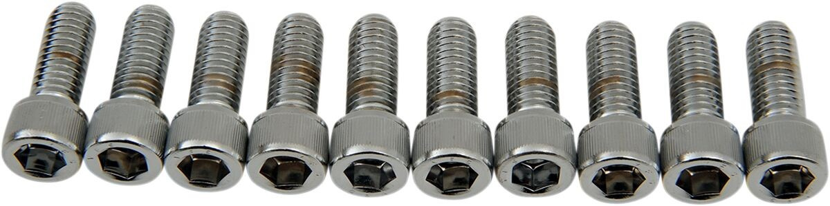 Drag Specialties Socket-Head Bolt 3/8-16X1 Knurled Chrome 3/8-16 X 1 S