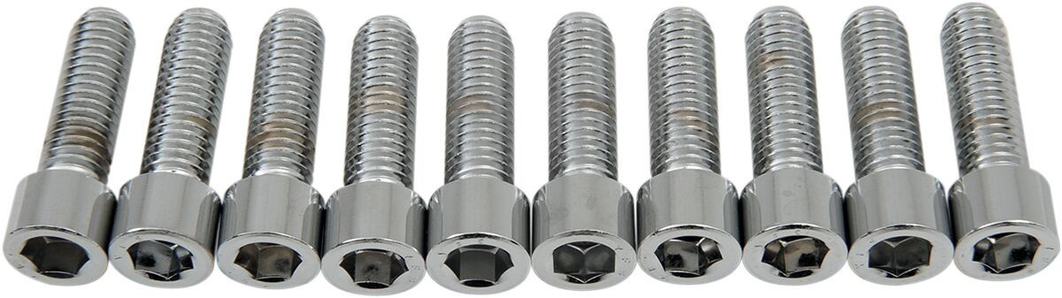 Drag Specialties Socket-Head Bolt 3/8-16X1.25 Smooth Chrome 3/8-16 X 1