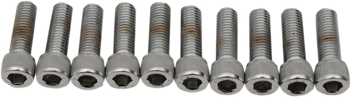 Drag Specialties Socket-Head Bolt 1/4-28X0.625 Smooth Chrome 1/4-28 X
