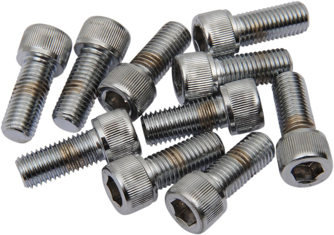 Drag Specialties Socket-Head Bolt 5/16-24X0.75 Knurled Chrome 5/16-24