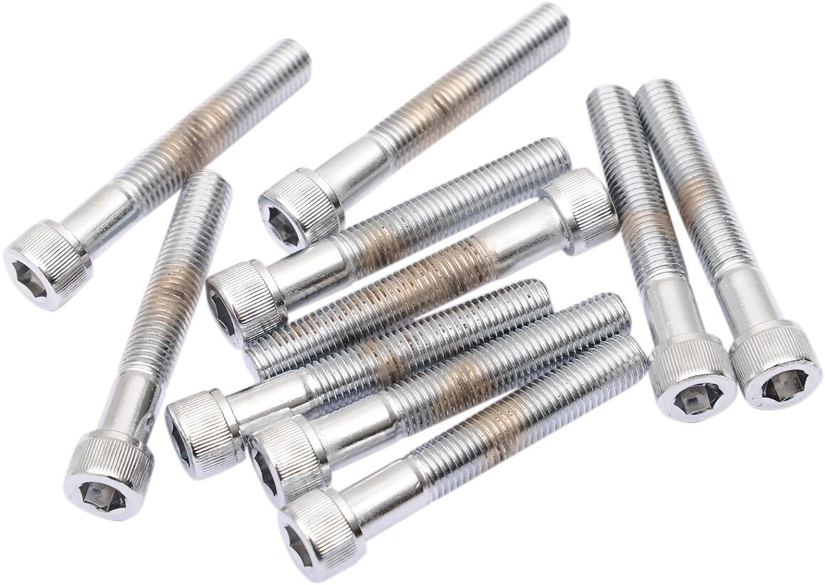 Drag Specialties Socket-Head Bolt 5/16-24X1.75 Knurled Chrome 5/16-24X