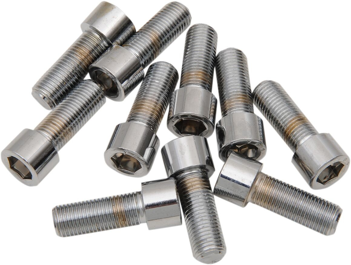 Drag Specialties Socket-Head Bolt 3/8-24X0.75 Smooth Chrome 3/8-24 X 3