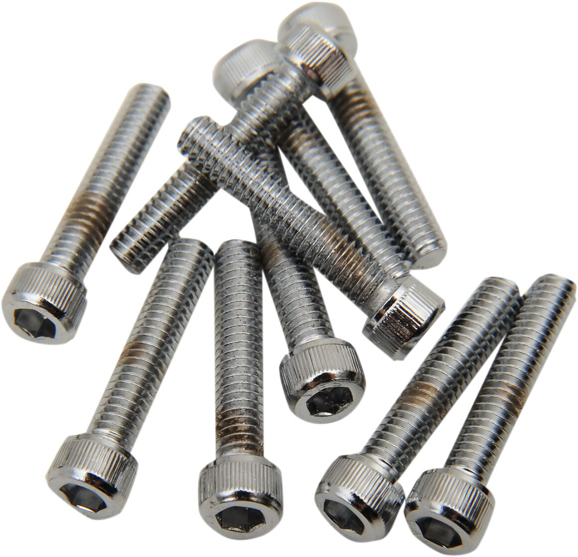 Drag Specialties Socket-Head Bolt 8-32X0.875 Knurled Chrome 8-32 X 7/8