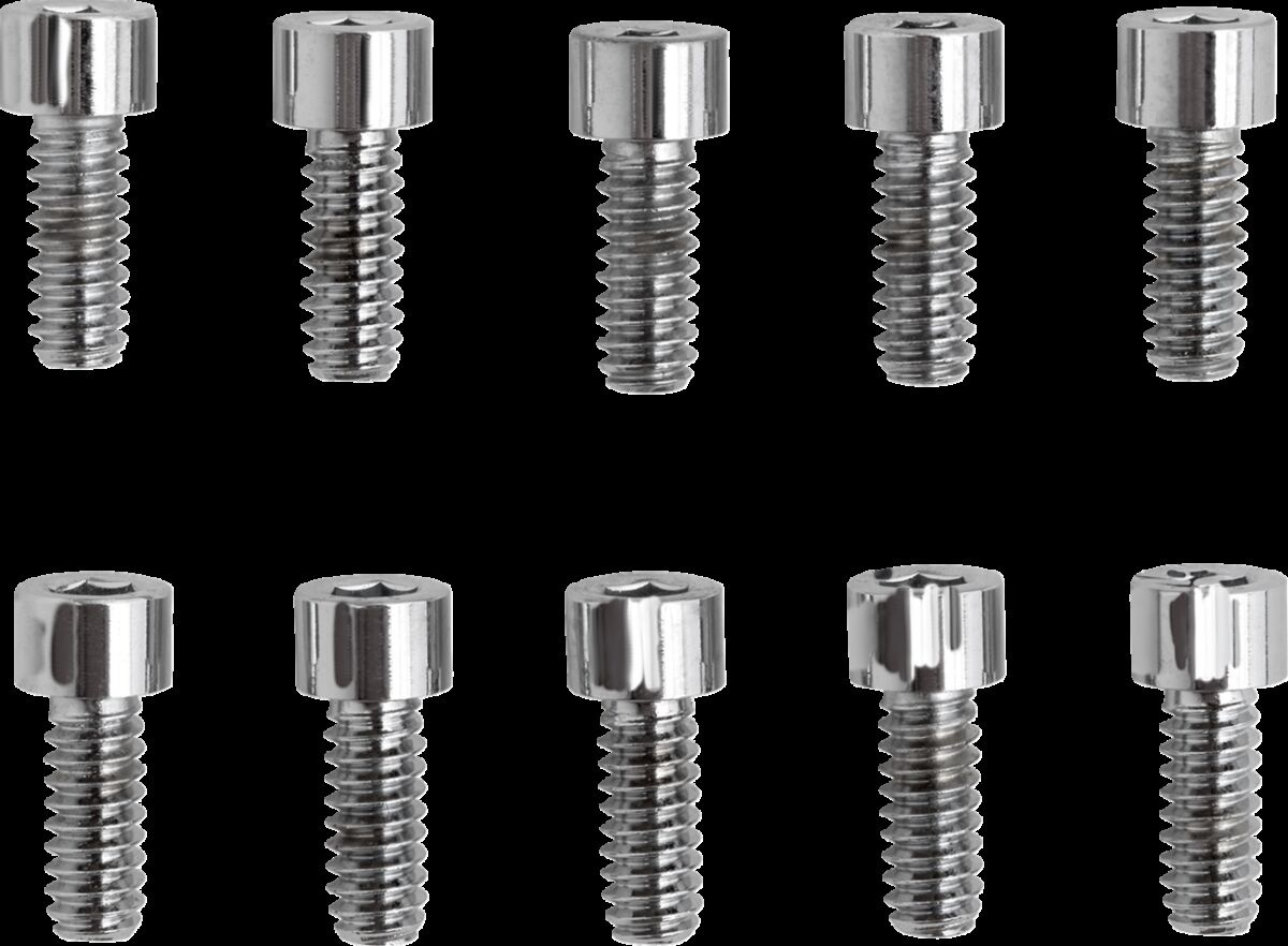 Drag Specialties Socket-Head Bolt 10-24X0.5 Smooth Chrome 10-24 X 1/2
