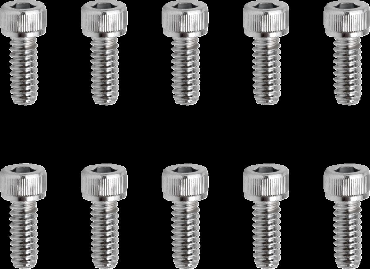 Drag Specialties Socket-Head Bolt 10-24X0.5 Knurled Chrome 10-24 X 1/2