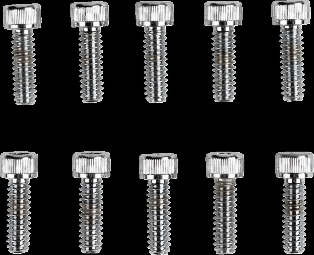 Drag Specialties Socket-Head Bolt 10-24X0.675 Knurled Chrome 10-24 X 5