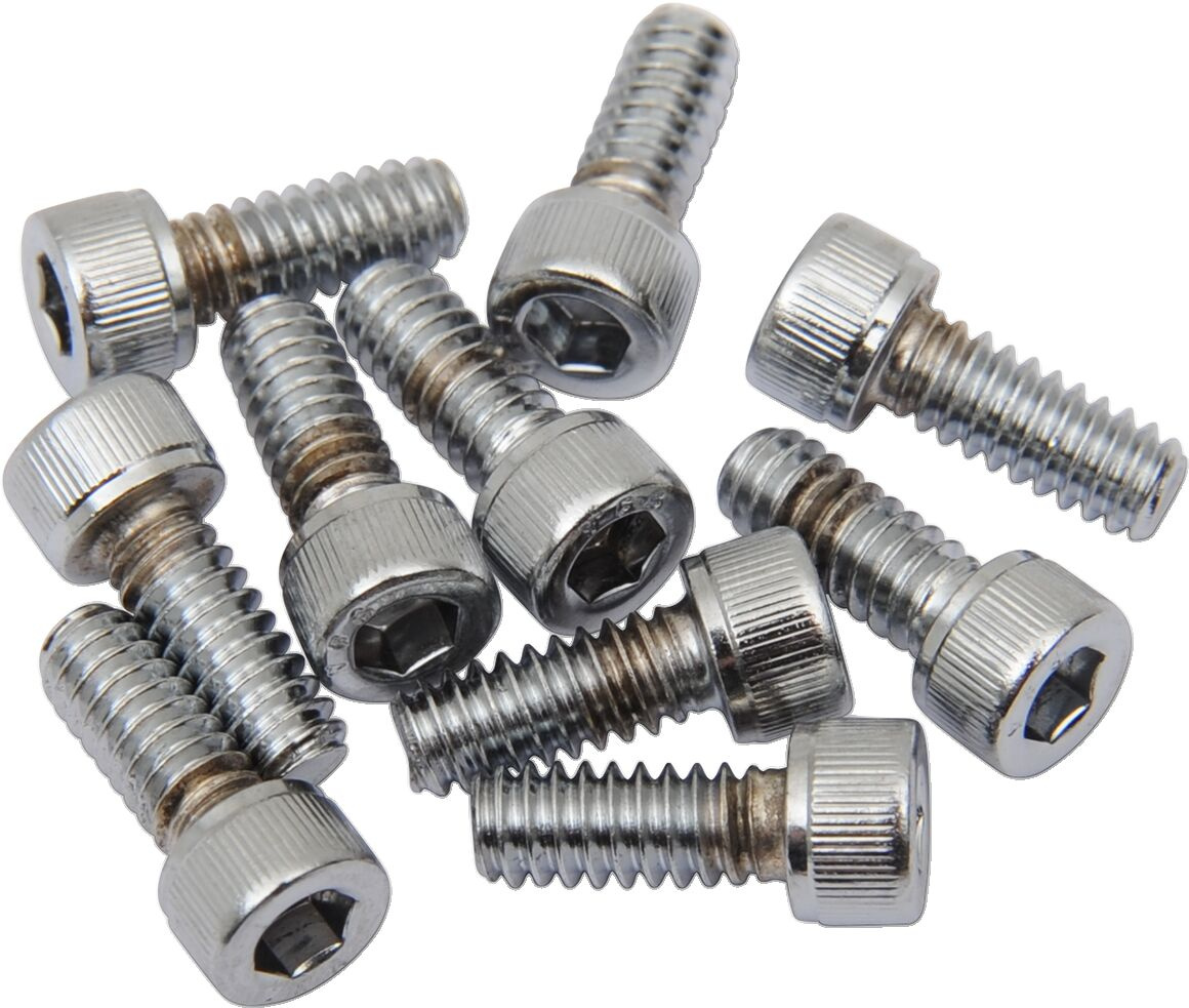 Drag Specialties Socket-Head Bolt 10-24X0.675 Knurled Chrome 10-24 X 5