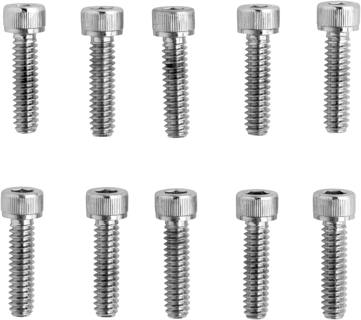 Drag Specialties Socket-Head Bolt 10-24X0.75 Knurled Chrome 10-24 X 3/