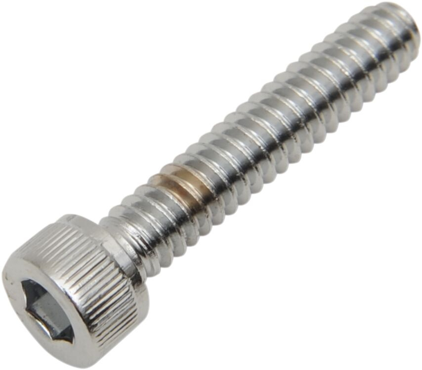 Drag Specialties Socket-Head Bolt 10-24X1.25 Knurled Chrome 10-24 X 1