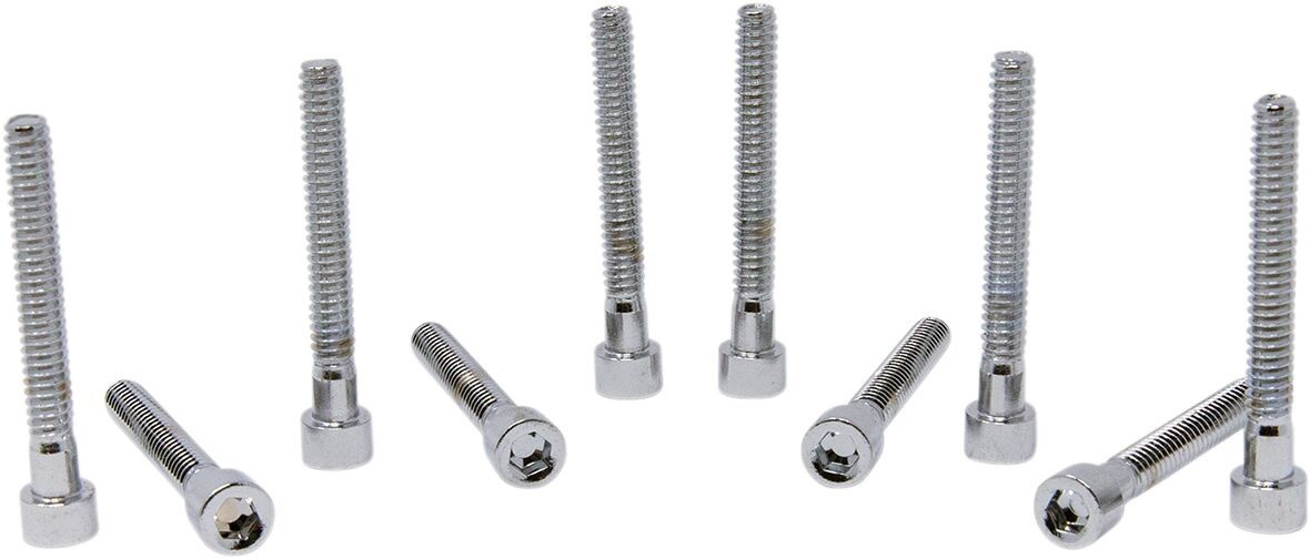 Drag Specialties Socket-Head Bolt 10-24X1.5 Smooth Chrome 10-24 X 1 1/