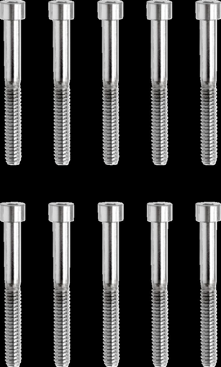 Drag Specialties Socket-Head Bolt 10-24X1.75 Smooth Chrome 10-24 X 1 3