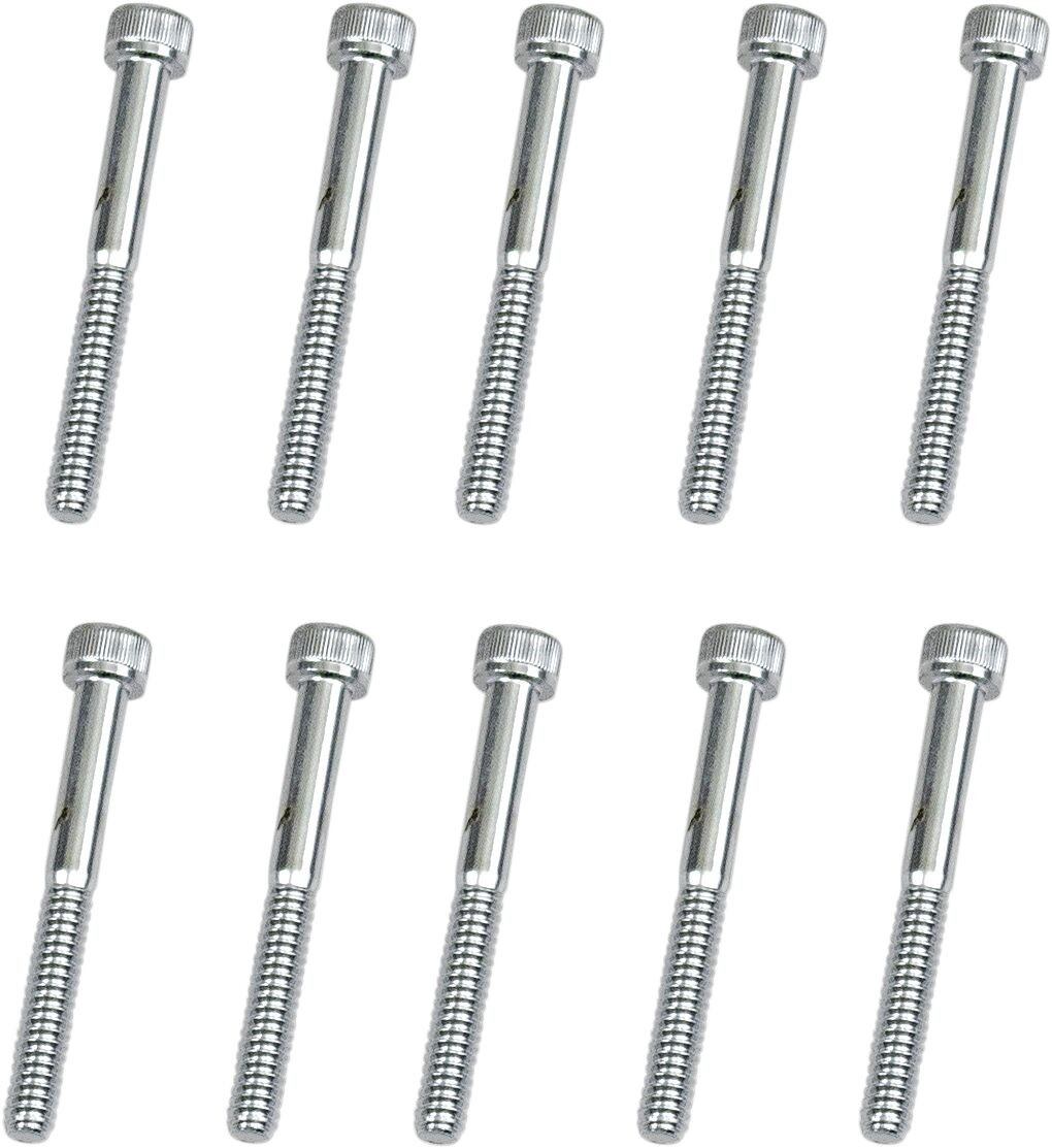 Drag Specialties Socket-Head Bolt 10-24X1.75 Knurled Chrome 10-24 X 1
