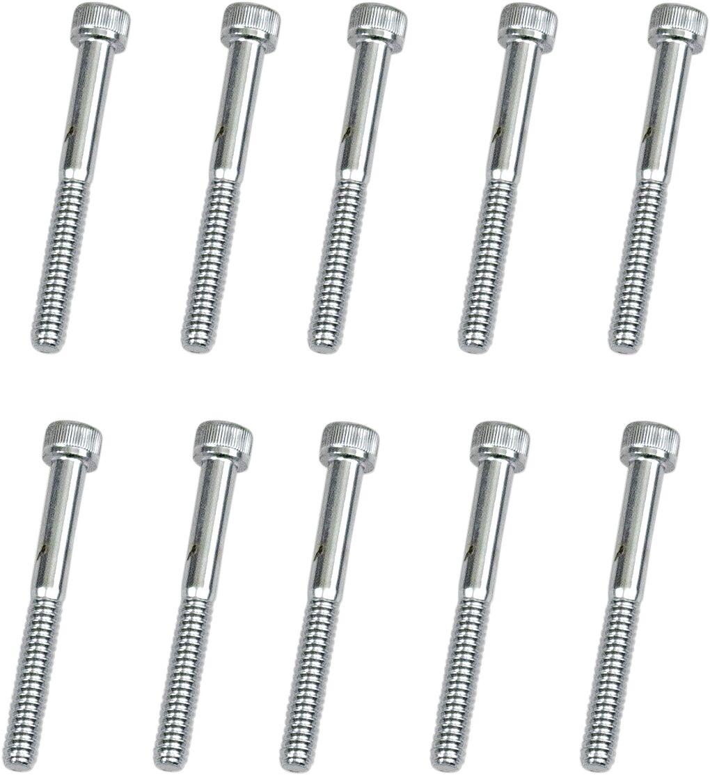 Drag Specialties Socket-Head Bolt 10-24X2 Knurled Chrome 10-24 X 2 Soc