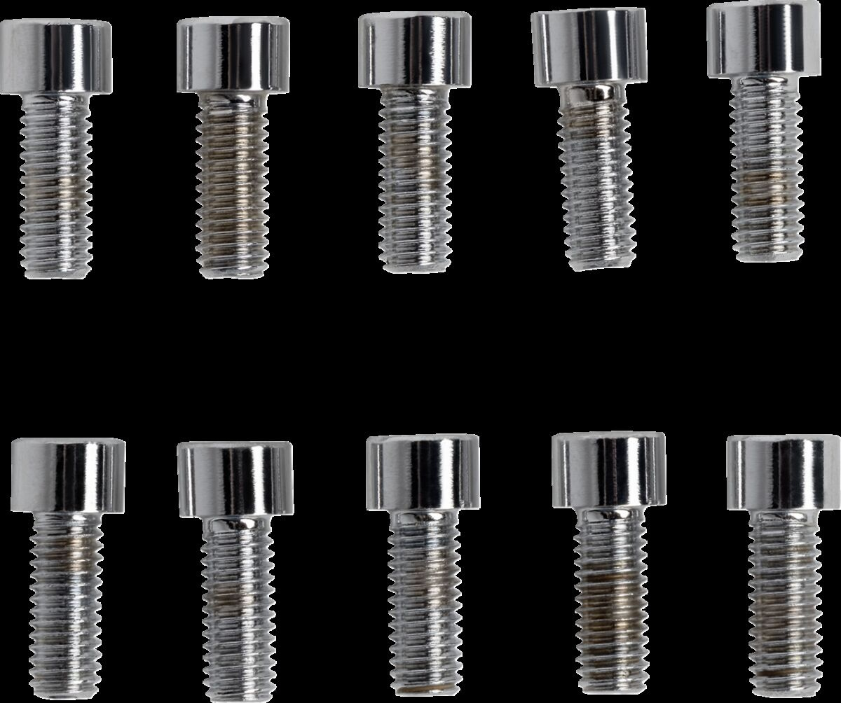 Drag Specialties Socket-Head Bolt 10-32X0.5 Smooth Chrome 10-32 X 1/2