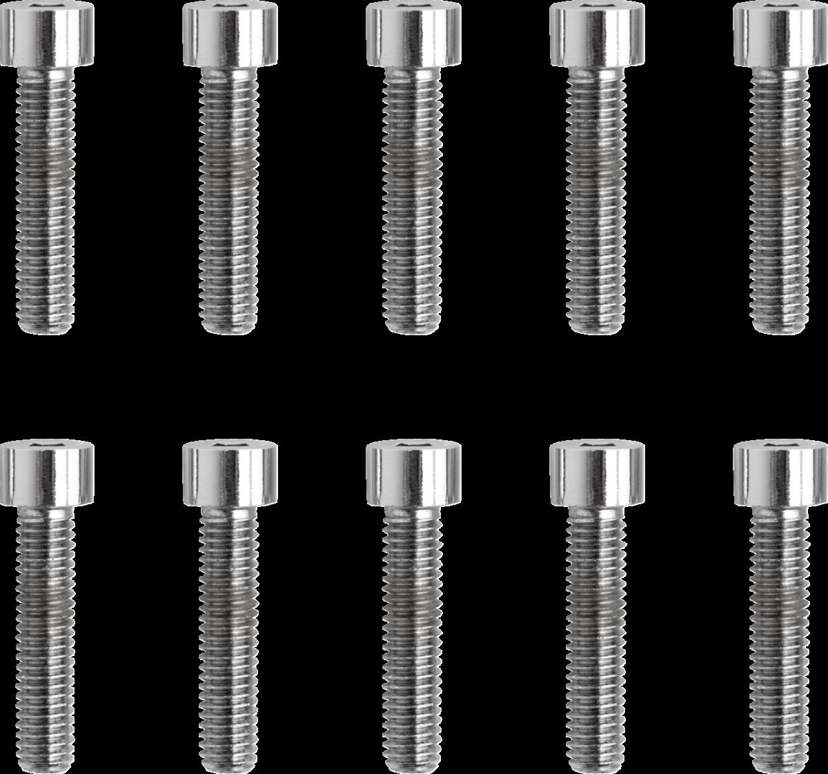 Drag Specialties Socket-Head Bolt 10-32X0.875 Smooth Chrome 10-32 X 7/