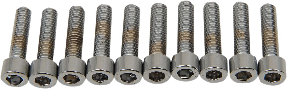 Drag Specialties Socket-Head Bolt 10-32X0.875 Smooth Chrome 10-32 X 7/